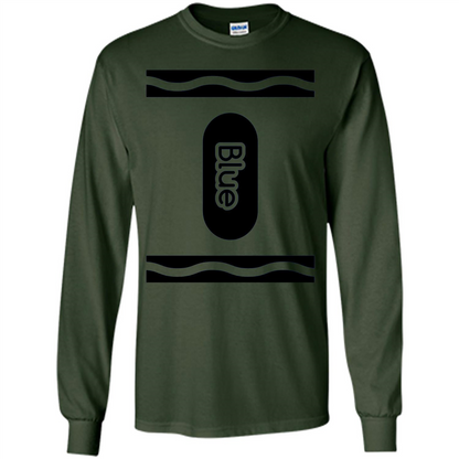 Blue Crayon Halloween Costume T-shirt Forest Green