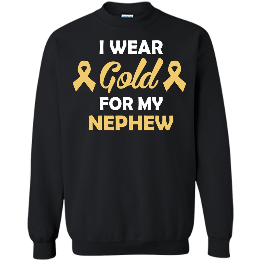 Cancer Awareness T-shirt I Wear Gold For My Nephew Orange