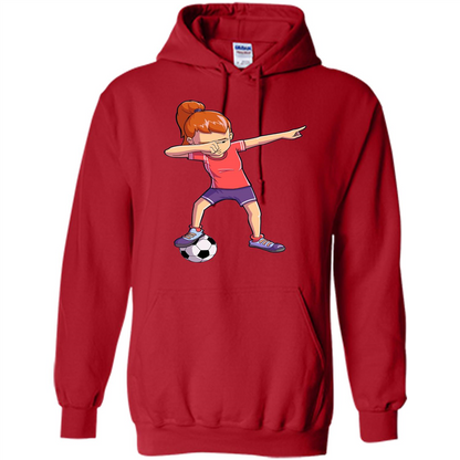 Dabbing Soccer Girl T-shirt Dab Dance T-shirt Red