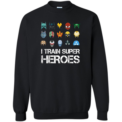I Train Super Heroes T-shirt Black
