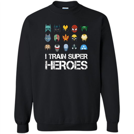 I Train Super Heroes T-shirt Black