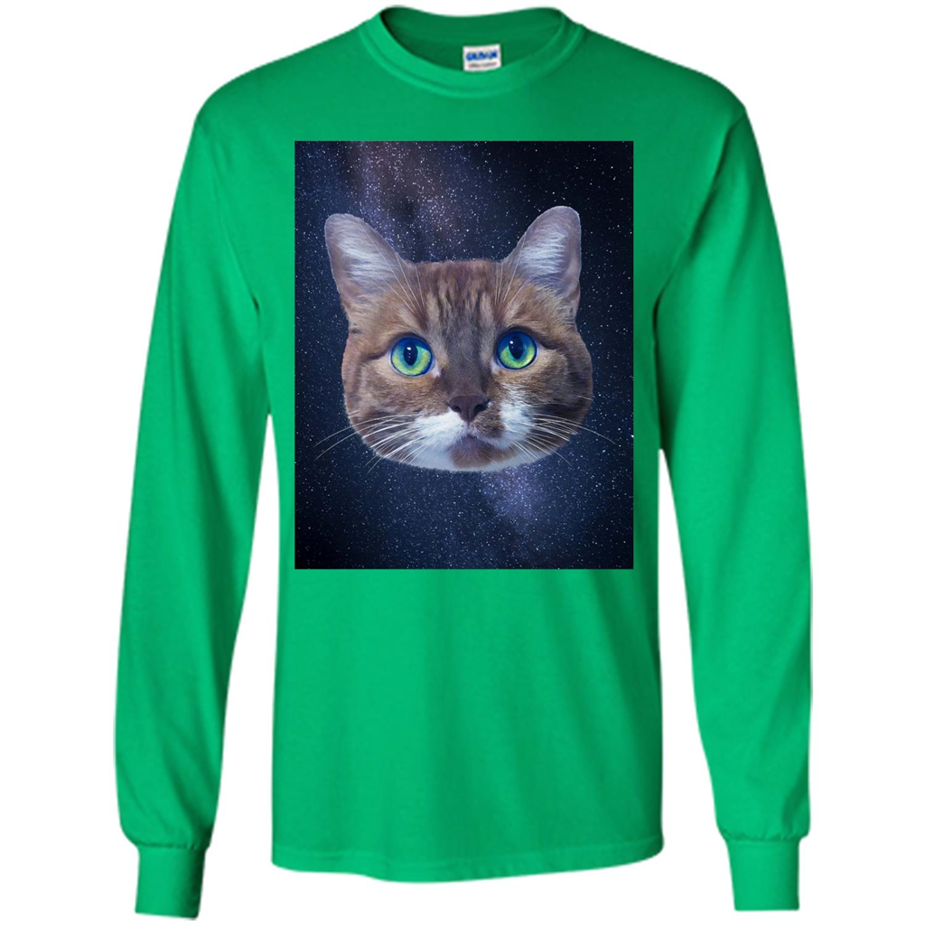 Galaxy Cat T-shirt Irish Green