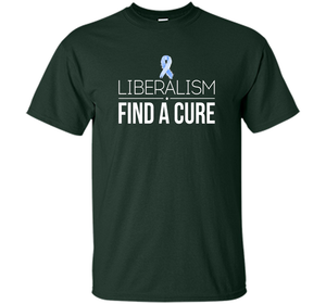 Liberalism Find a Cure T-Shirt. Democrat VS. Republican cool shirt