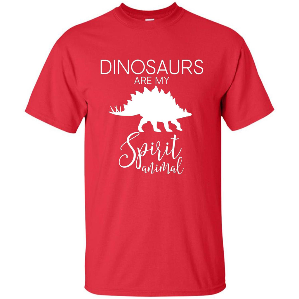 Dinosaur T-Shirt Dinosaurs Are My Spirit Animal Red