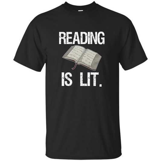 Book Reader T-shirt Reading is Lit T-shirt Royal