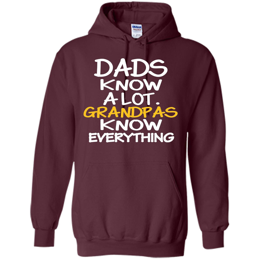 Fathers Day T-shirt Dads Know A Lot Grandpas Know Everything Maroon