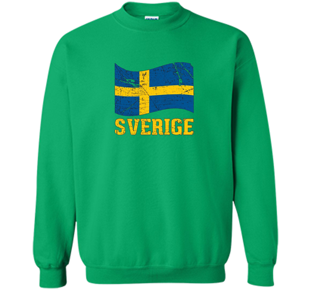 Swedish Flag, Sverige Souvenir Vintage T-Shirt t-shirt Irish Green