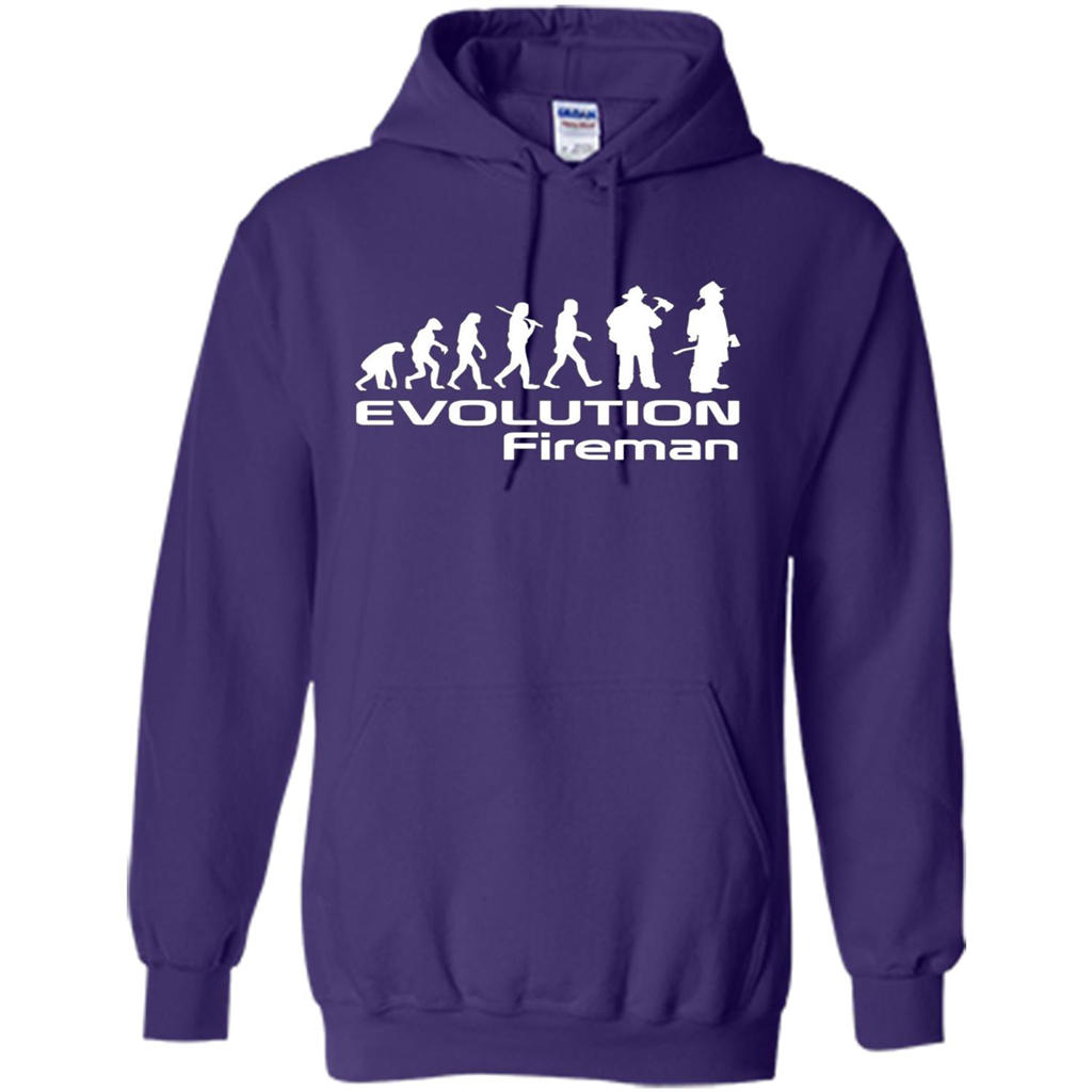 Firefighter T-shirt - Evolution Fireman T-shirt Purple