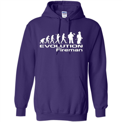 Firefighter T-shirt - Evolution Fireman T-shirt Purple