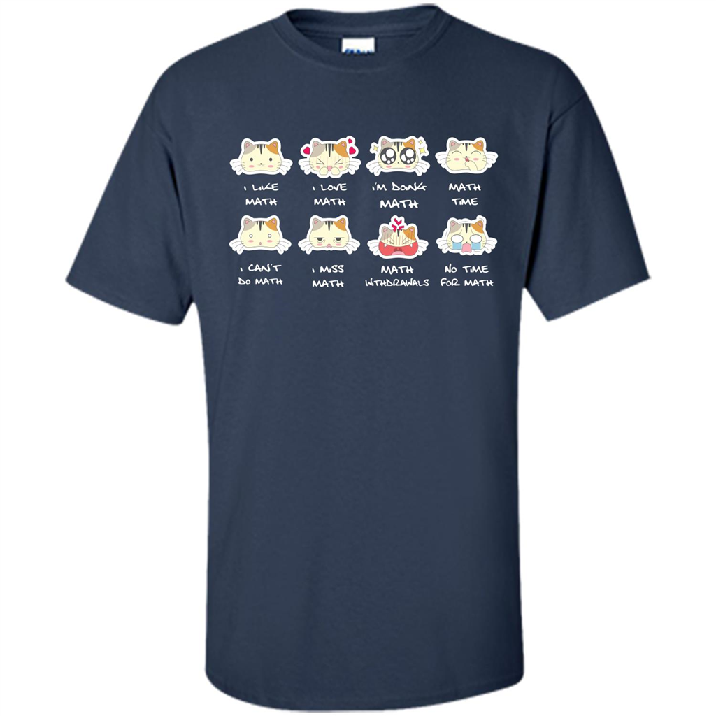 I Love Math T-shirt Cat Emotion Navy