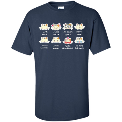 I Love Math T-shirt Cat Emotion Navy