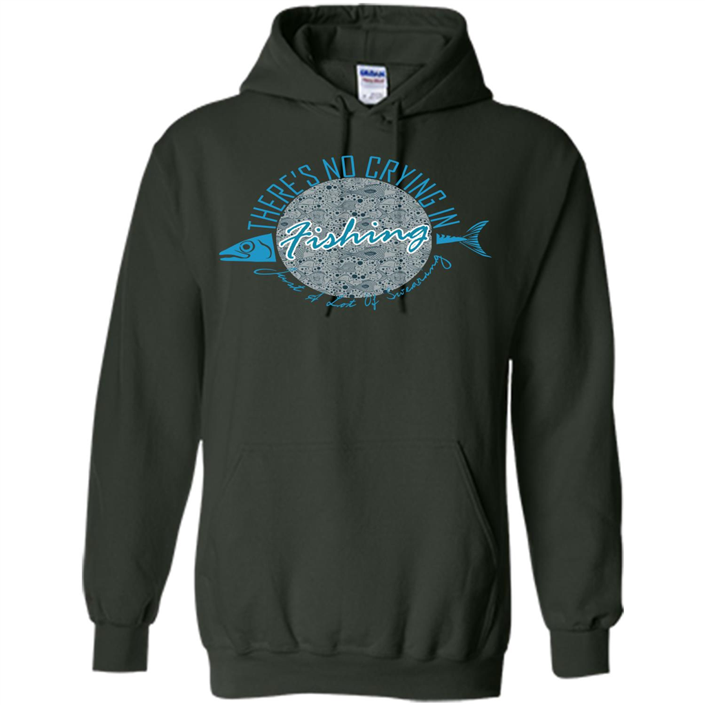 Fishing T-shirt No Crying Fishing Forest Green