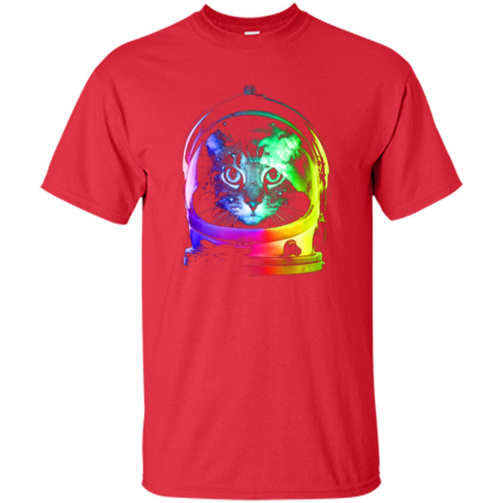 Astronaut Cat T-shirt Red