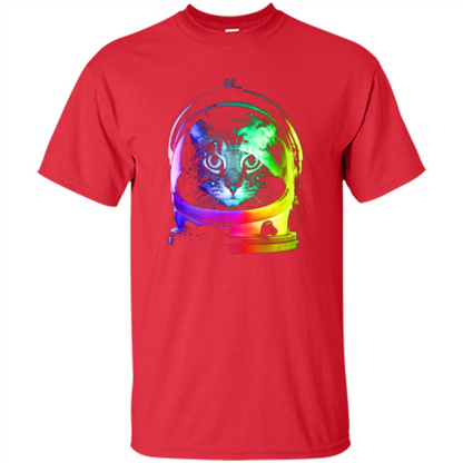 Astronaut Cat T-shirt Red
