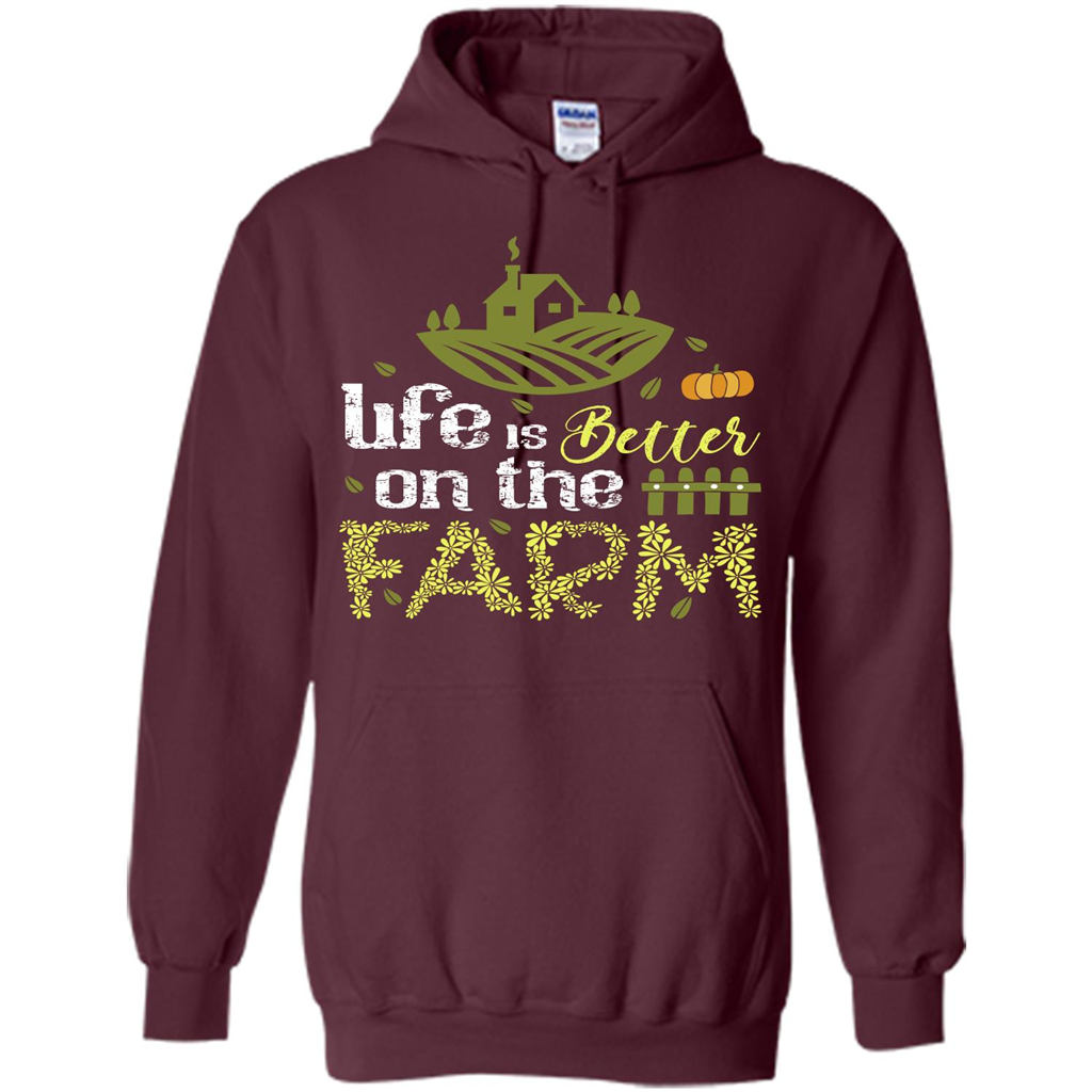 Farmer T-shirt Life Is Better On The Farm T-shirt Maroon