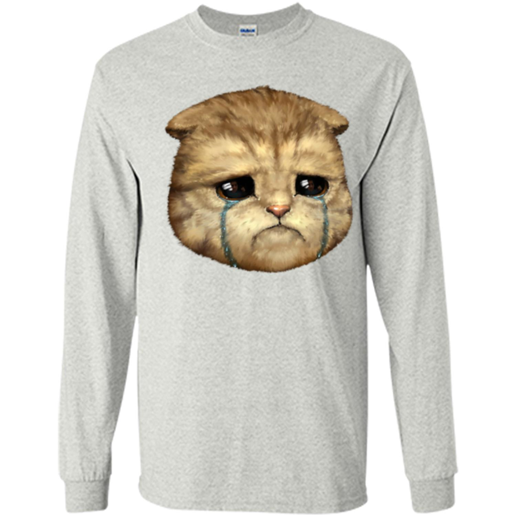 Cat Lovers T-shirt Cat Crying Ash