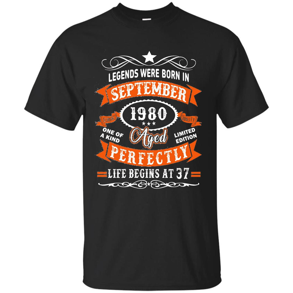 Legends Were Born In September 1980 T-shirt Birthday Gift T-shirt