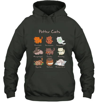Potter Cats Harry Potter Fan Hoodie Hoodie Forest