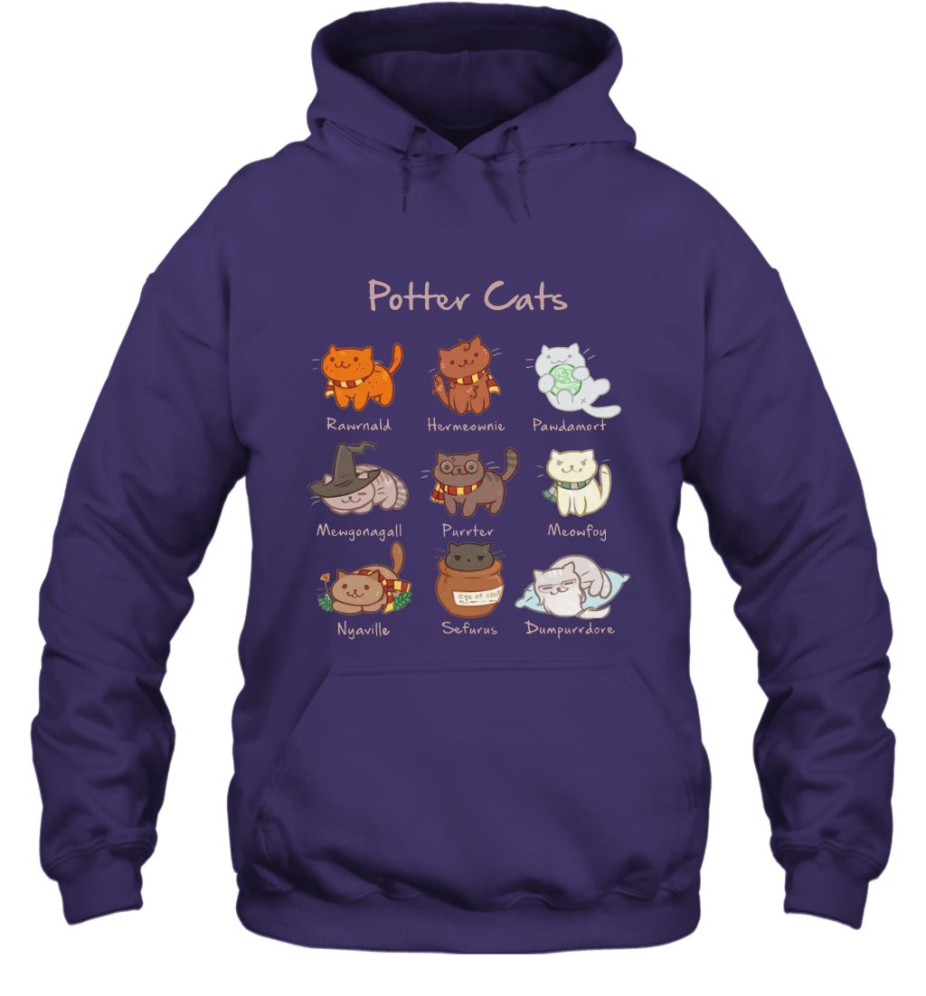 Potter Cats Harry Potter Fan Hoodie Hoodie Purple