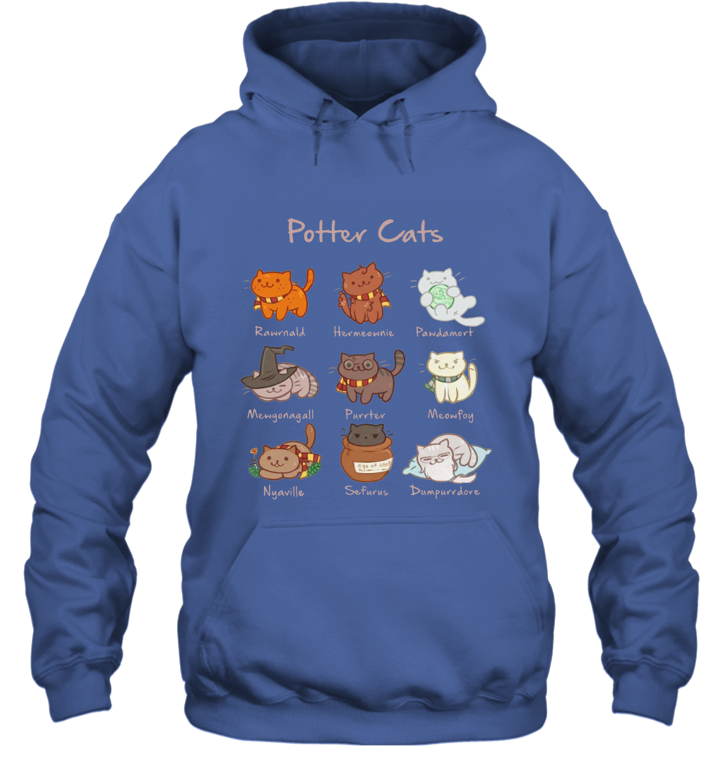 Potter Cats Harry Potter Fan Hoodie Hoodie Royal