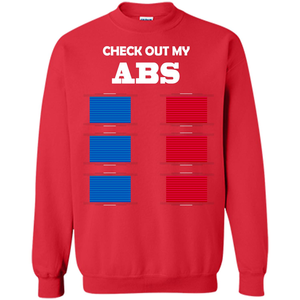 Funny Engineer T-shirt Check Out My Abs Red