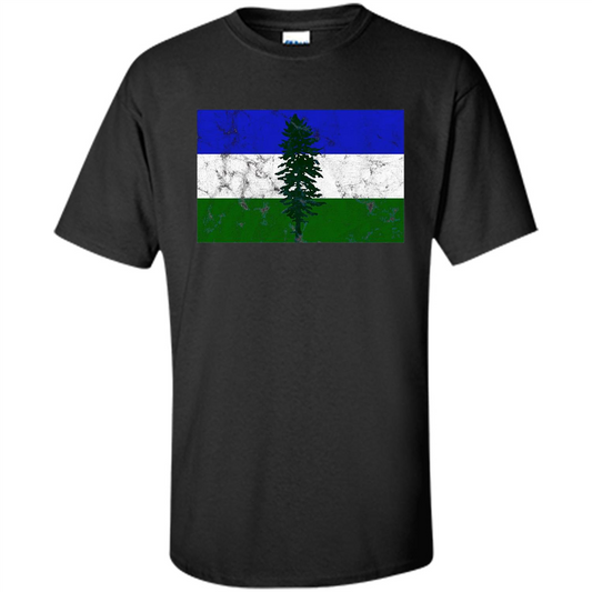 Distressed Cascadia Doug Flag Pacific Northwest T-shirt Black