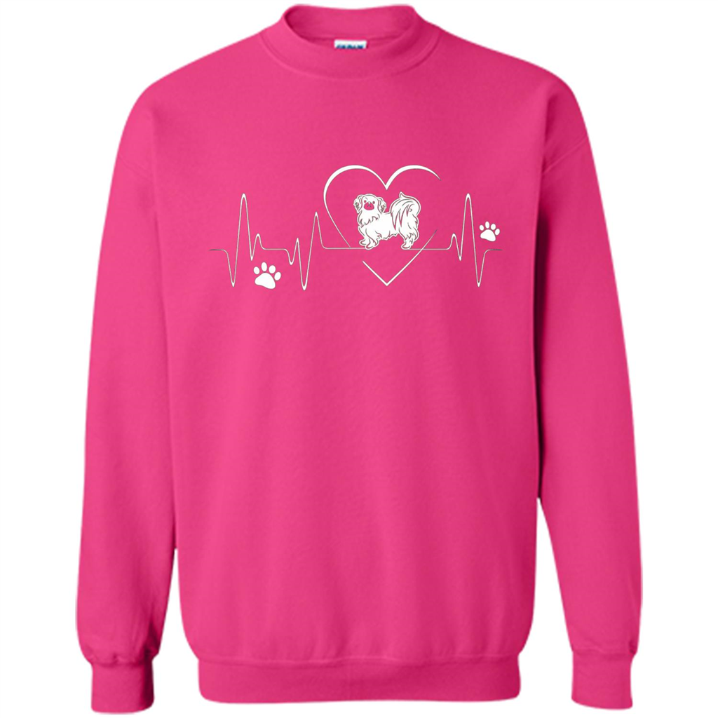 Pekehund T-shirt Pekehund Heart Beat T-shirt Heliconia