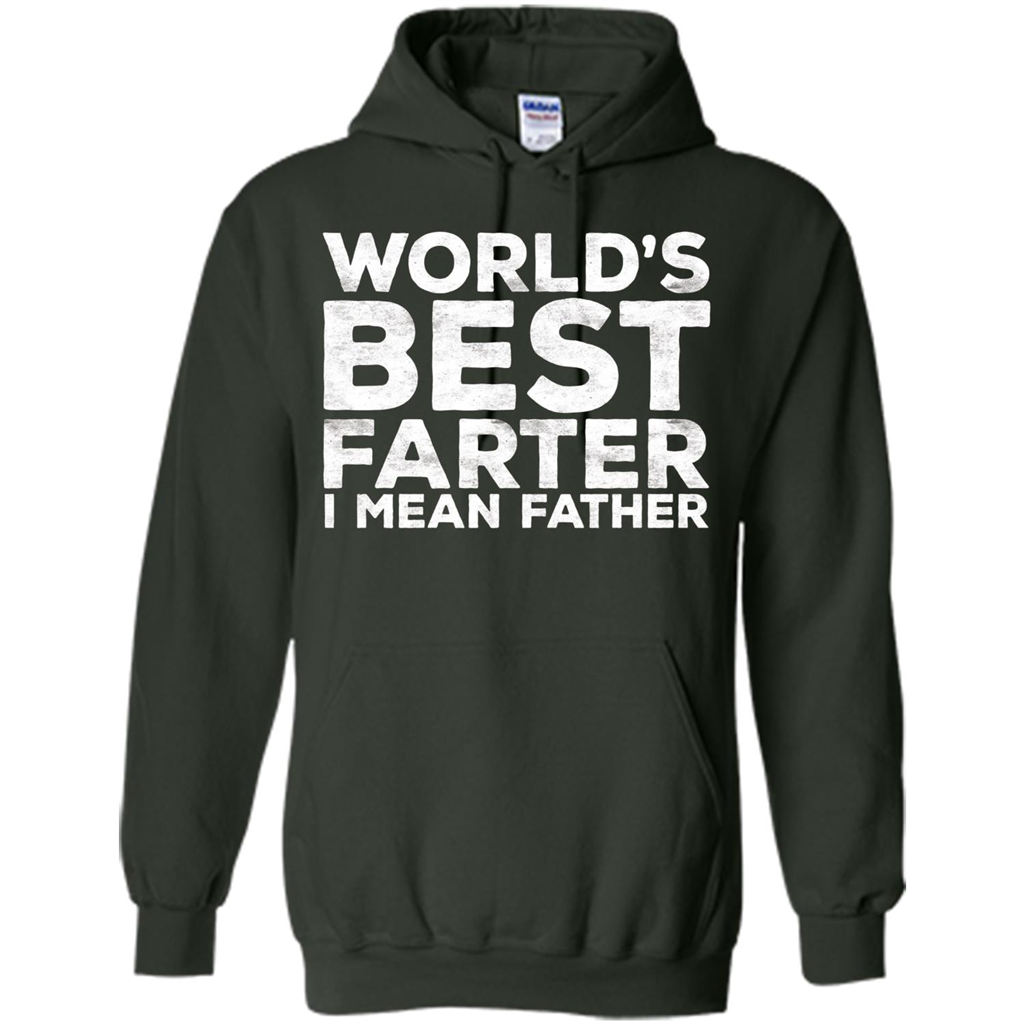 Fathers Day T-shirt World's Best Farter I Mean Father Forest Green
