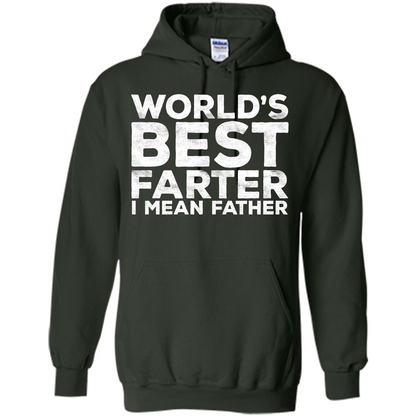 Fathers Day T-shirt World's Best Farter I Mean Father Forest Green