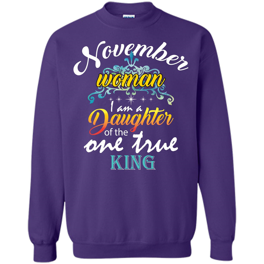 November Woman I Am A Daughter Of The One True King T-shirt Purple