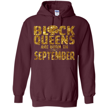 Black Queens Are Born In September T-shirt Maroon