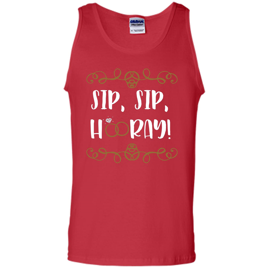 Sip Sip Hooray T-Shirt Funny Bachelorette Party Red