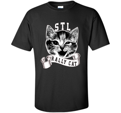 Cat Lover T-shirt Saint Louis Rally Cat T-shirt Black