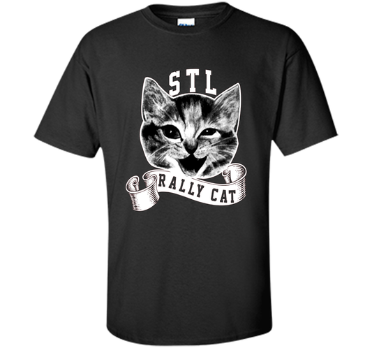 Cat Lover T-shirt Saint Louis Rally Cat T-shirt Black