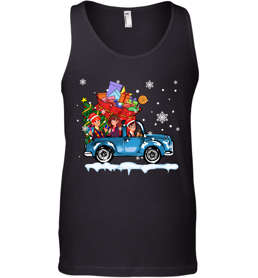 Harry Potter On The Car Merry Christmas Tank Top Tank Top Black