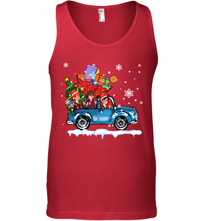 Harry Potter On The Car Merry Christmas Tank Top Tank Top Red