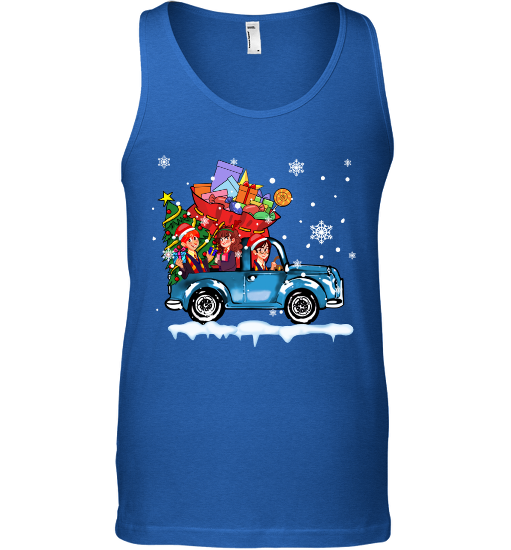Harry Potter On The Car Merry Christmas Tank Top Tank Top Royal