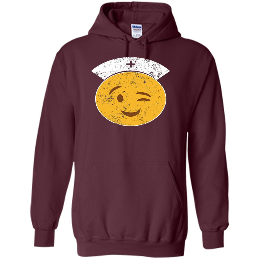 Nurse T-shirt Funny Nurse Emoji T-shirt Maroon