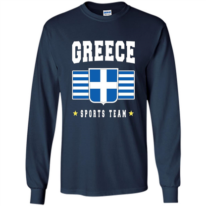 GREECE T-shirt Greek Flag T-shirt Sports Team Navy