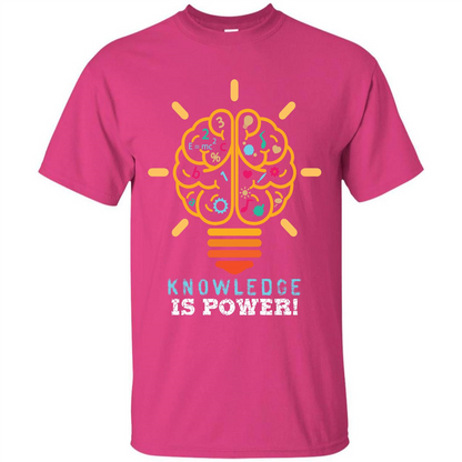 Student T-shirt Knowledge Is Power T-shirt Heliconia