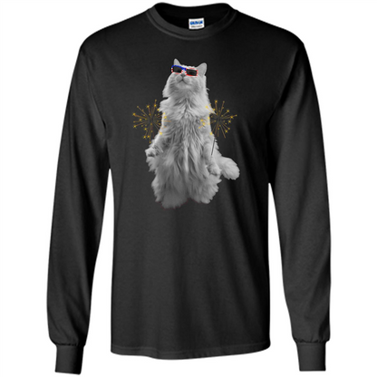 Funny Patriot Cat T-shirt Meowica Black
