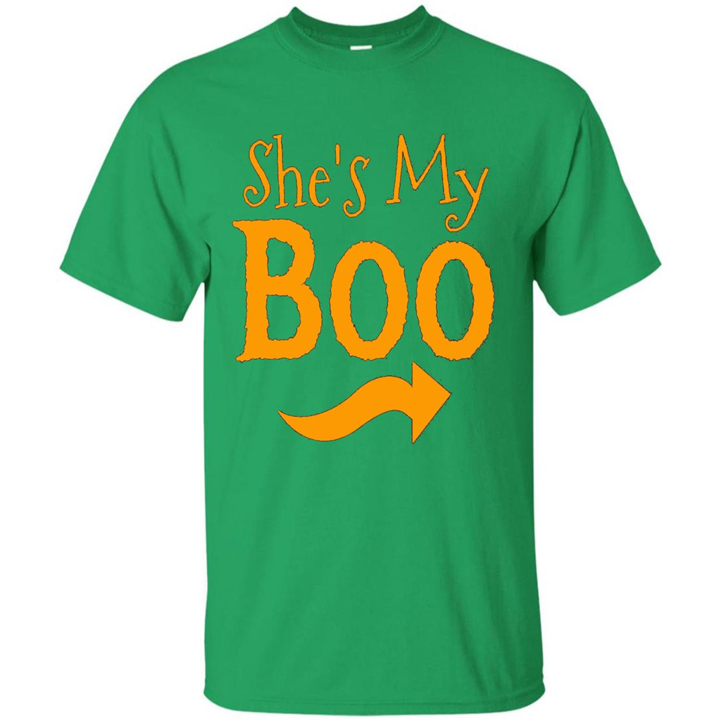 She's My Boo - Halloween Couples T-shirts For Him and Her Irish Green