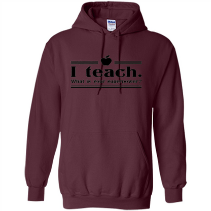 Teacher T-shirt I Teach What is Your Superpower Funny T-Shirts Maroon