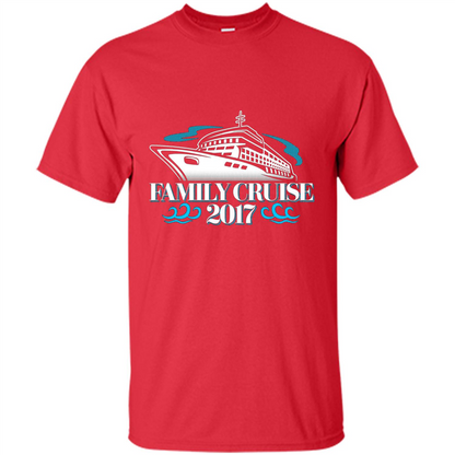 Family Cruise 2017 Vacation T-shirt Red