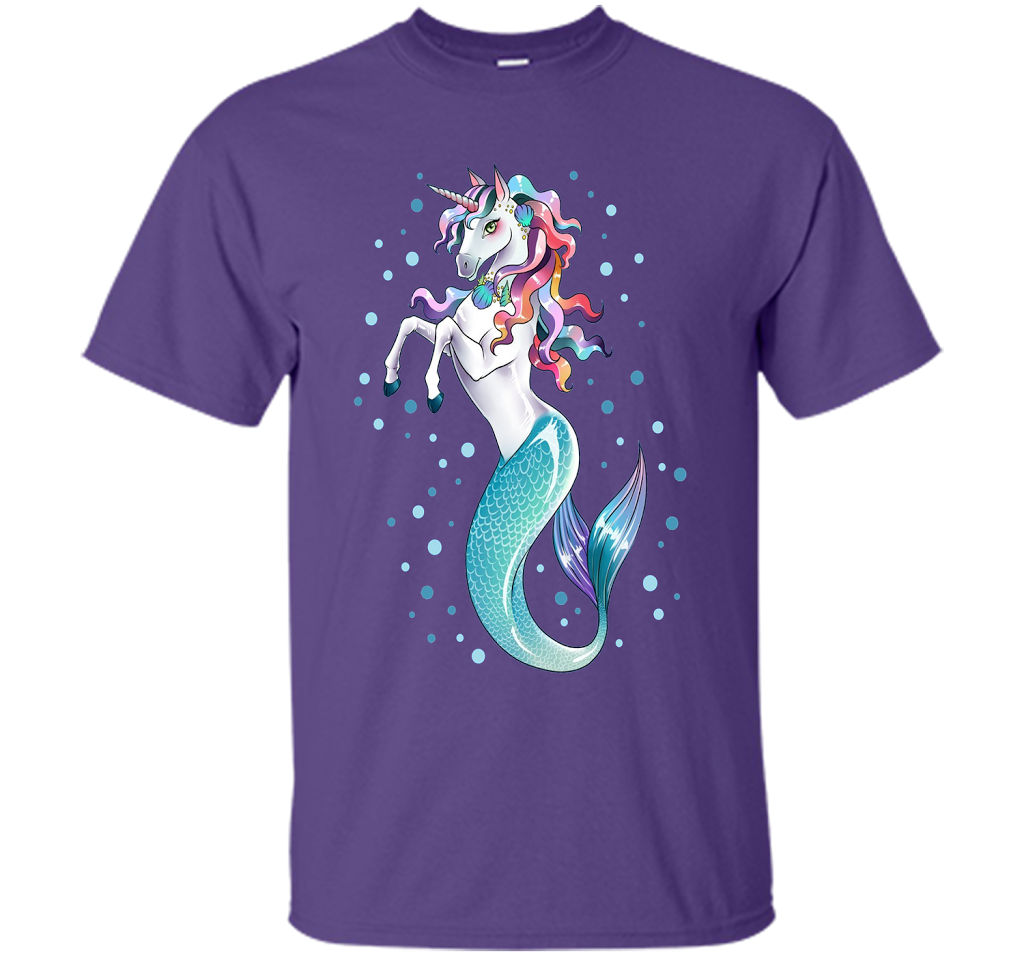 Unicorn Mermaid Mermicorn Cute T-Shirt Gifts for Girls kids cool shirt Purple