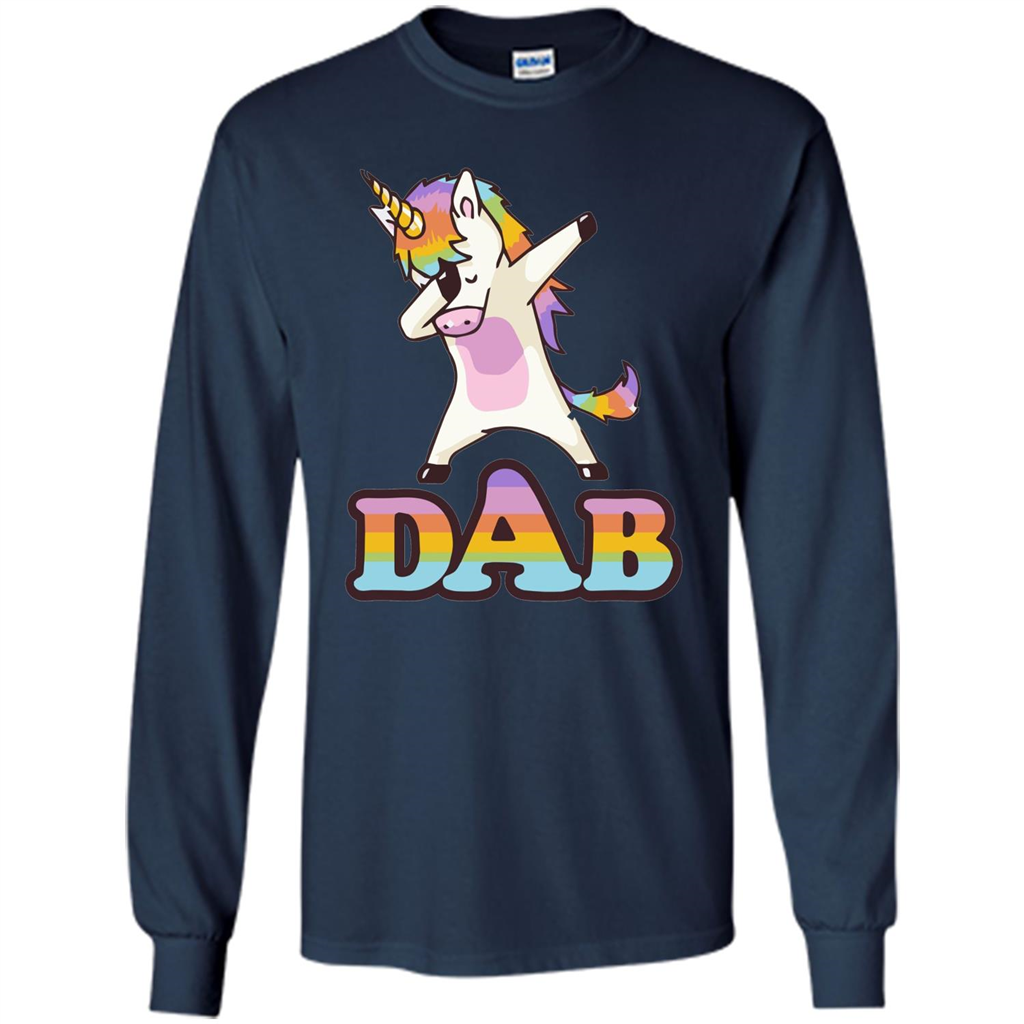 Cute Unicorn Dabbing T-shirt Navy