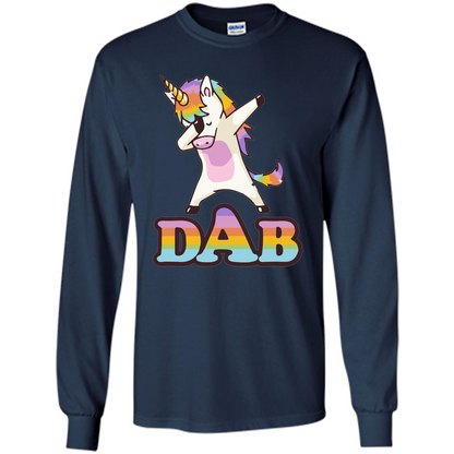 Cute Unicorn Dabbing T-shirt Navy