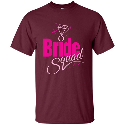 Bride Squad Bachelorette Party T-shirt Maroon