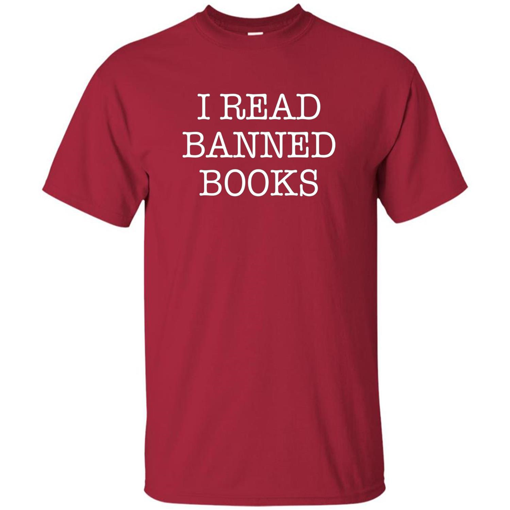 I Read Banned Books T-Shirt Cardinal