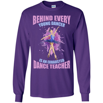 Dancer T-shirt Behind Every Young Dancer Purple